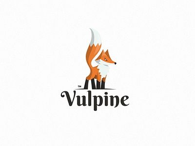 Vulpine / Logo Design brave fox icon logo mark mascot new orange pet vulpine