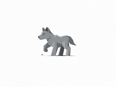 Curious Pup / Illustrative Icon curious cute grey icon illustrative logo lupine mark pup tiny whelp wolf
