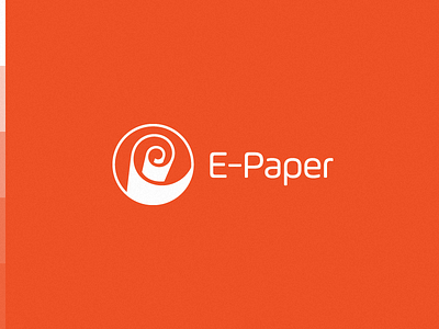 E-Paper / Logo design electronic icon light logo orange paper red symbol texture white wrap