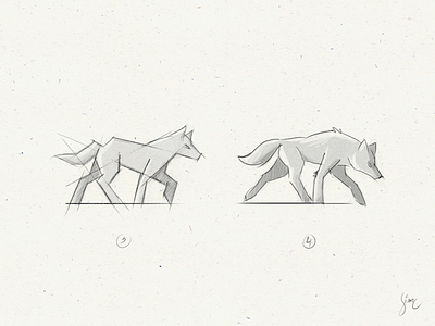 Wolf | WIP 2 draw logo lupine nature paper proposal sample sketch wolf work in progress