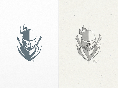 Arichiku | Logo Design icon katana logo mark negative space ninja process samurai sketch solid sword symbol