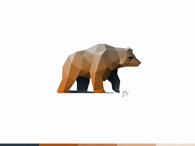 Bear | Logo Design animal bear branding brown grizzly icon logo nature poly polygon symbol vector