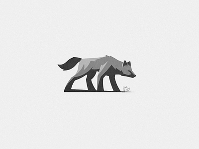 Wolf #2 | Logo Design animal branding crisp grey icon logo lupine mark nature sharp standing wolf