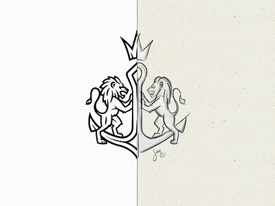 Lion © anchor branding clothing comparison crown icon lion logo logodesign luxury paper sketch
