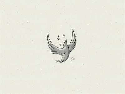 Bird | Sketch bird concept drawing flying logo mark rising sketch stars todolist wings