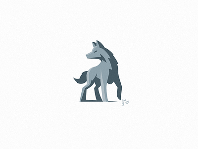 Wolf #4 | Logo Design animal fitness grey icon logo lupine mark nature sharp sports standing wolf