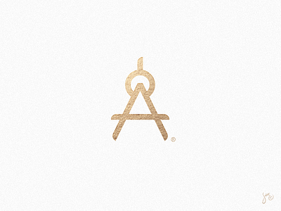 A01 | Logo Design architecture callipers gold icon letterdesign lettermark logo logodesign mark proposal simplistic