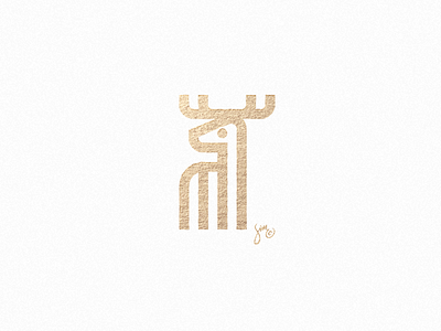 Stag #2 | Mark design animal logo deer icon lines logo mark simple stag stipes