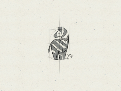 Zebra #9 | Sketch animal concept cute drawing icon logo mark negative space sketch stripes zebra
