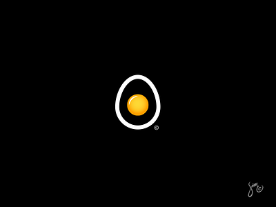 Egg | Logo Design concept contrast egg egg yolk icon logo mark minimal symbol white