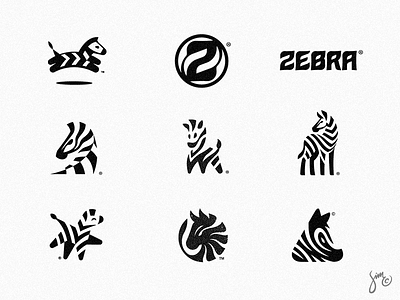 Zebra | Logo Collection animals black and white collection creative cute icon logo design mark minimal simplistic stripes zebra