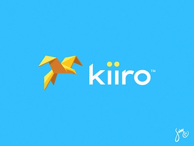 Kiiro | Logo Design animal design bird blue esports flight kiiro logo logodesign origami sharp sky