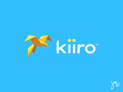Kiiro | Logo Design animal design bird blue esports flight kiiro logo logodesign origami sharp sky