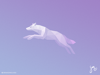 Wolf | Logo Design animal design dynamic foggy jumping light logo low poly mark polygon symbol wolf wolf logo