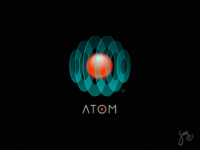 Atom | Design Concept atom atom logo concept icon logo design oval red sphere transparent vivid
