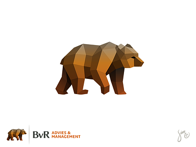 Bear | Logo Design animal design bear brown consultant icon logo design low poly management mark polygon
