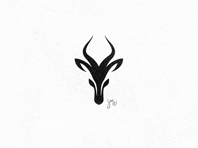 Gazelle | Logo Design animal design black and white elegant gazelle logo mark negative space