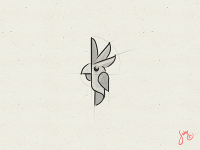 Parrot #05 | Sketch animal design bird bird logo cockatoo design proposal drawing icon logo mark nature parrot sketch