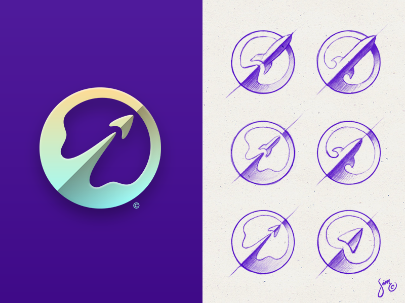 Rocket | Logo design by simc on Dribbble