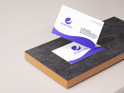 Corporate Agency Business Card Blue agency awesome blue business businesscard card corporate design illustration wow