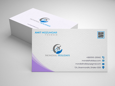 Corporate Professional Business Card Blue