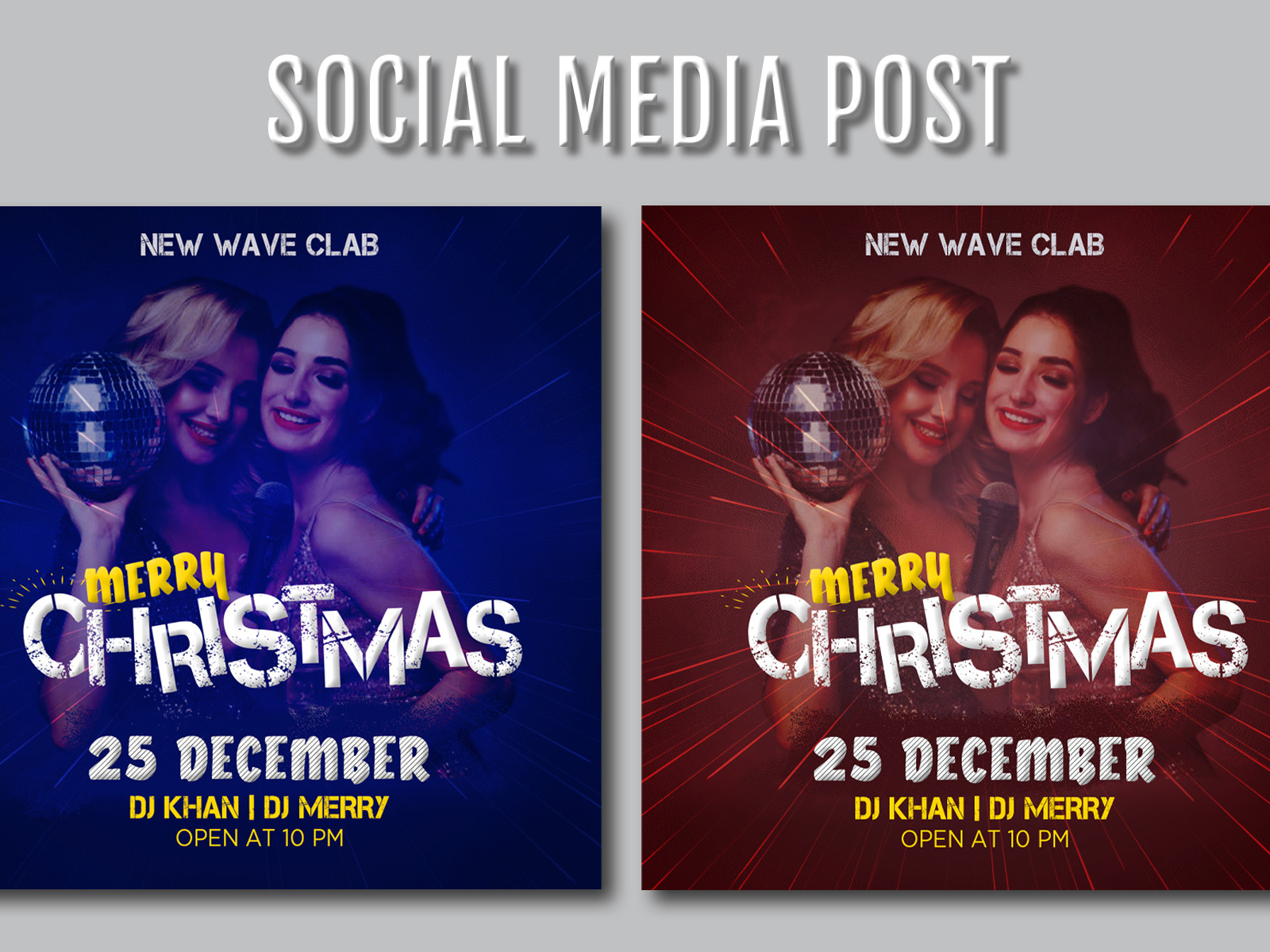 christmas social media post design