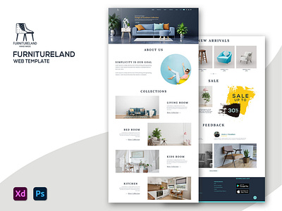 Furnitureland Web Template Design