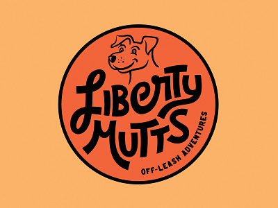 Liberty Mutts Visual Identity branding design dogs illustration illustrator logo typography vector