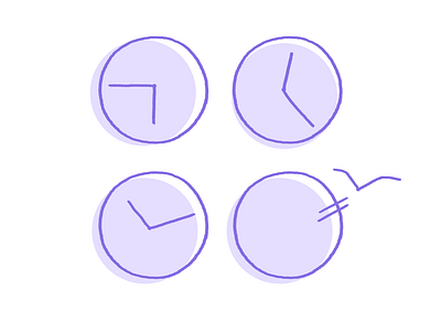 Time flies clock design icon logo time ui