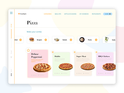 FoodSpin | Restaurant with delivery 2021 branding concept delivery design eat eating elements food interface italia minimalism pizza portfolio restaurant ui ux website