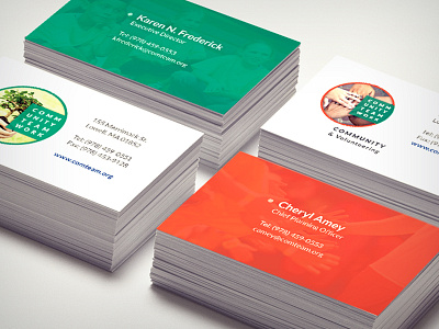Community Teamwork - Nonprofit Business Cards business cards nonprofit nonprofit branding print design