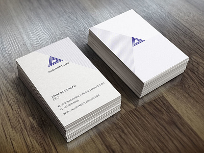 Alignment Business Cards branding business cards lines logo design print