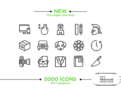 5000 Icons ai android eps icon ios ios8 line mobiliner solid stroke svg