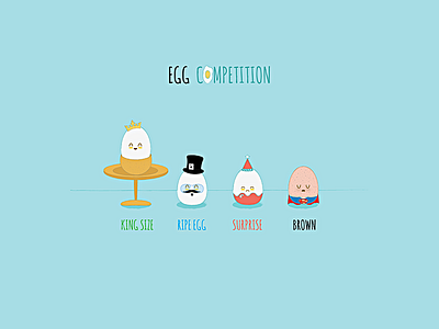Egg Competition competition cute drawing egg eggs funny illustration kawaii