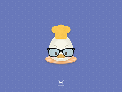 The Cuuk animal cook cute cuuk egg feast food illustration make meal wood