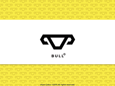 Bull black logo logotype minimal minimalism pattern simplicty yellow