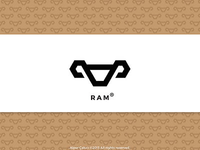 Ram animal black design logo minimal pattern ram sheep simplicity white