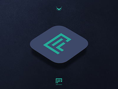 Frp art blue design frp game green logo logotype monogram negative space type