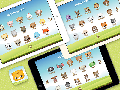 Animal Sound Plus animal app cheetah design ipad leopard lion safari sound ui ux