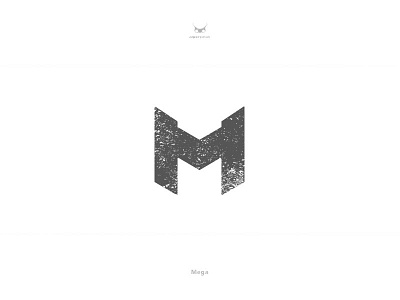 Mega lack logo logotype mega minimal minimalism monogram simplicity white