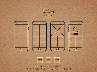 Paula Wireframe 1 iphone layout mobile process prototype ui ux vector wireframe