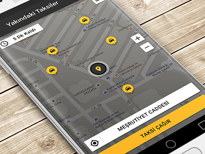 Talxi Map android auto button cab car design material opening profile service taxi walkthrough