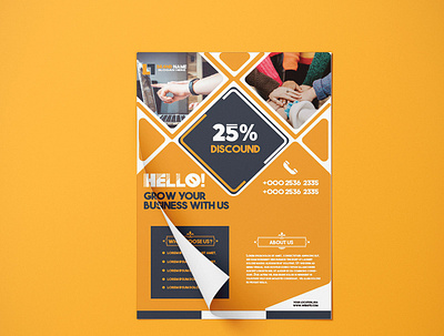 Corporate flyer business business flyer corporate corporate flyer creative flyer flyer template fold information multipurpose multipurpose flyer print template product professional promotion simple template yellow flyer