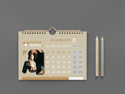 Desk Calendar For Fitness Center