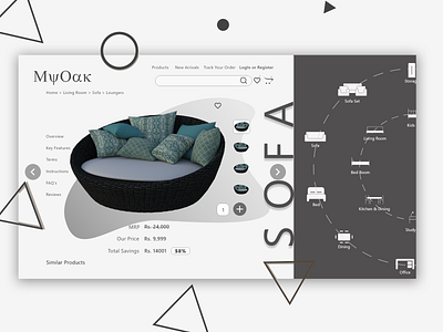 ECommerce Furniture Selling Platform Web Design Sofa