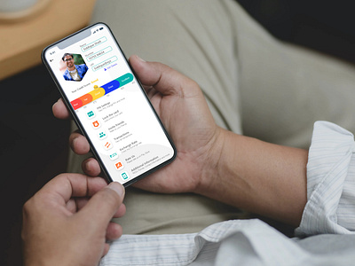 Bank Credit App  checking credit score and profile Mockup Revise