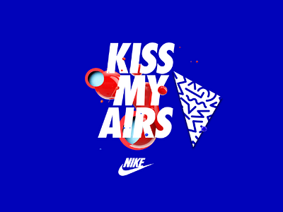 Kiss my airs brand color design illustration nike air poster stuffstudio visual