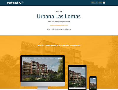 Urbana Las Lomas campaign design illustration indentity real state responsive website ux web