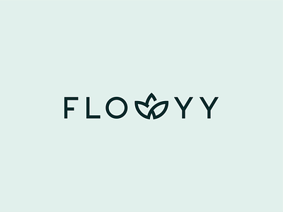 Flowyy Logotype branding design flower leaves logotype