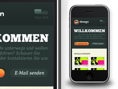 Design Mobilesite desiign german iphone mobile